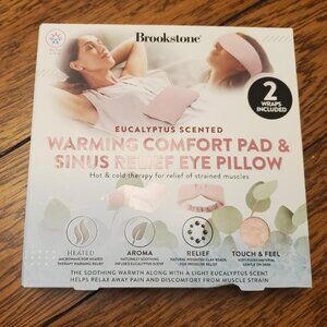 NEW in Box Brookstone Warming Comfort Pad & Sinus Relief Eye Pillow. Hot & Cold